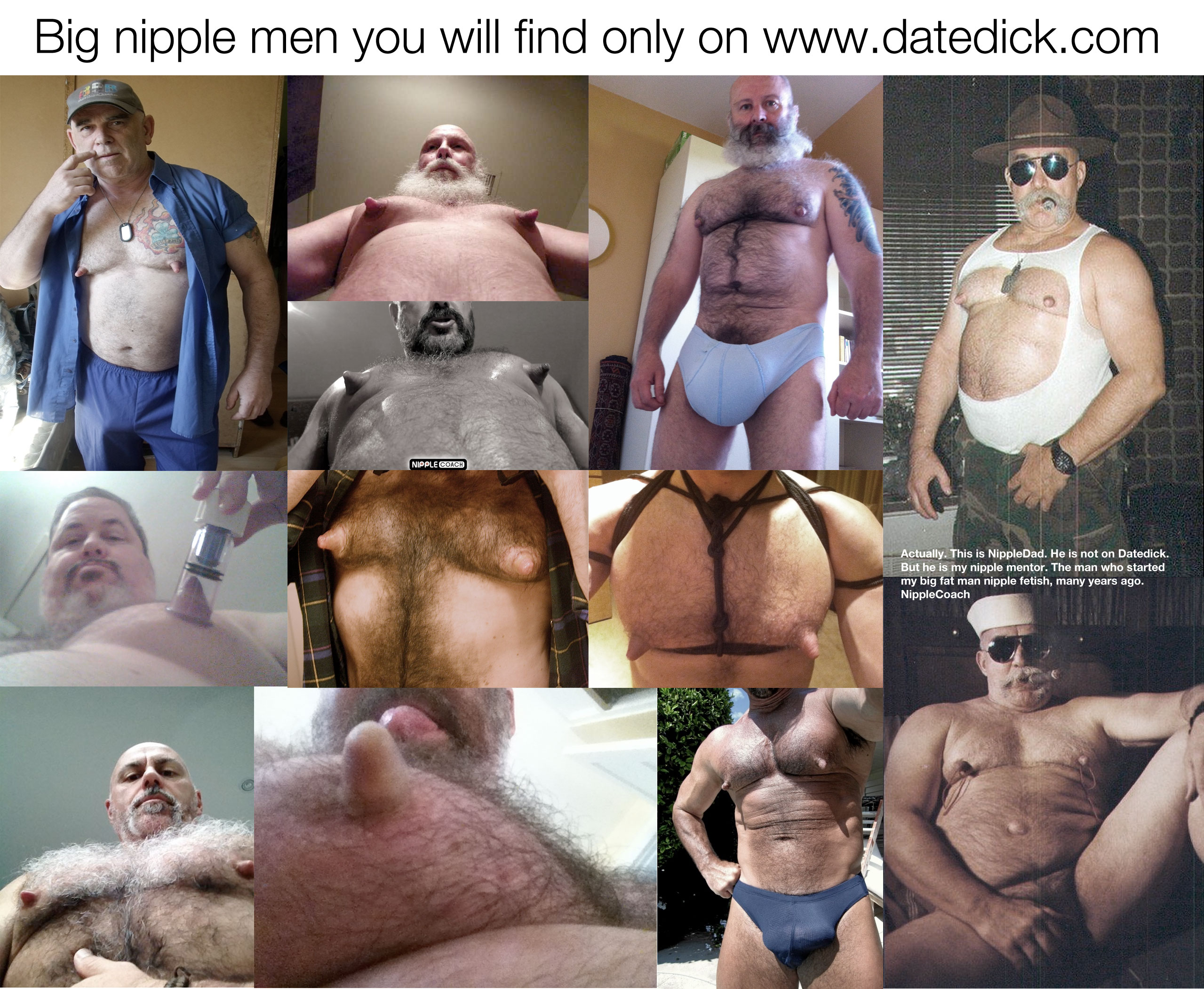 Huge man nipples